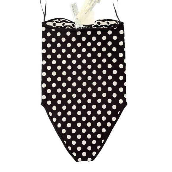 NWT Zara Polka Dot O-ring Cut Out Bodysuit M/L - Picture 4 of 8